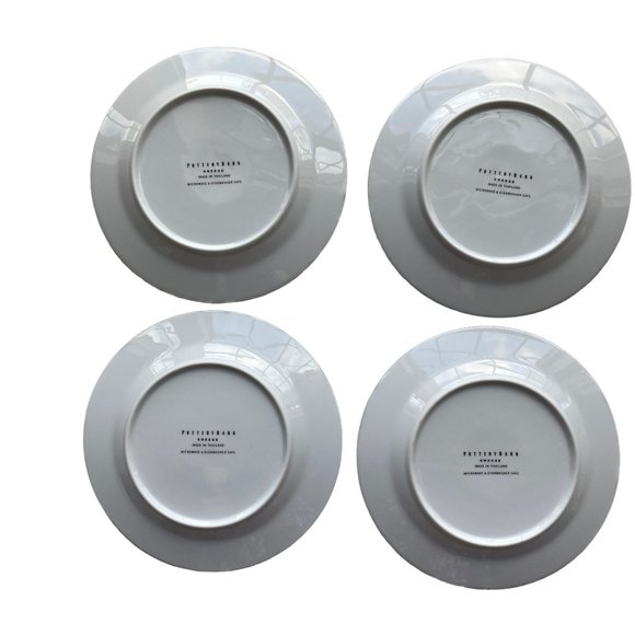 Pottery Barn Cheese Appetizer Cocktail Party Football Entertain Plates Set Of 4 - Picture 2 of 10